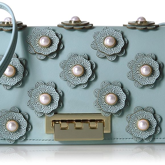 Zac Posen Earthette Shoulder Bag in Baby Blue - Picture 11 of 11
